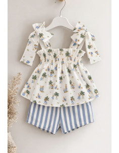 Conjunto de  niña conejitos.