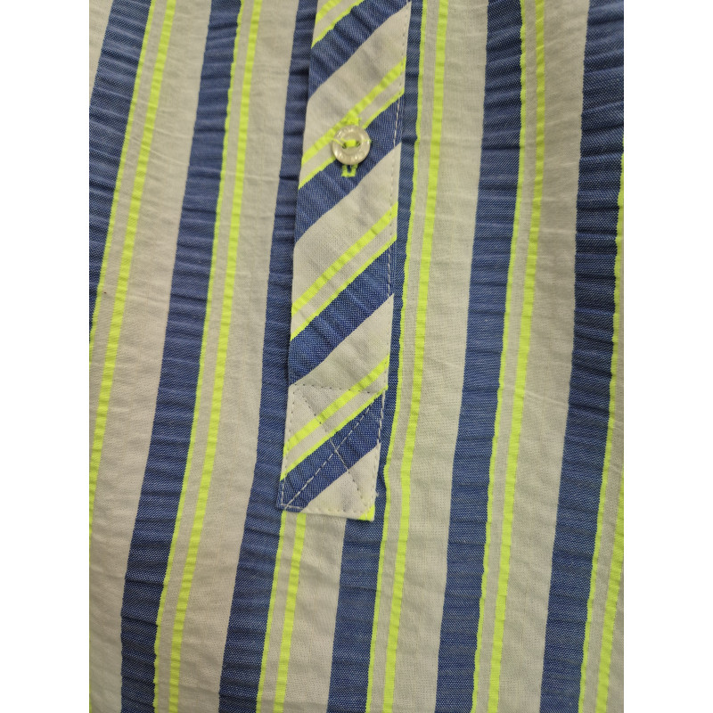 Camisa de niño polera rayas fluor y azafata