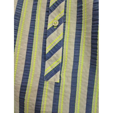 Camisa de niño polera rayas fluor y azafata