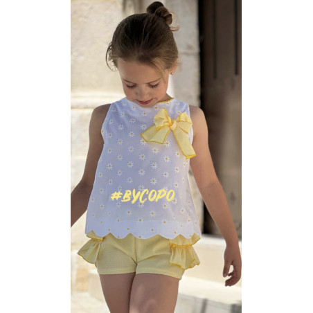 Conjunto infantil de niña margaritas