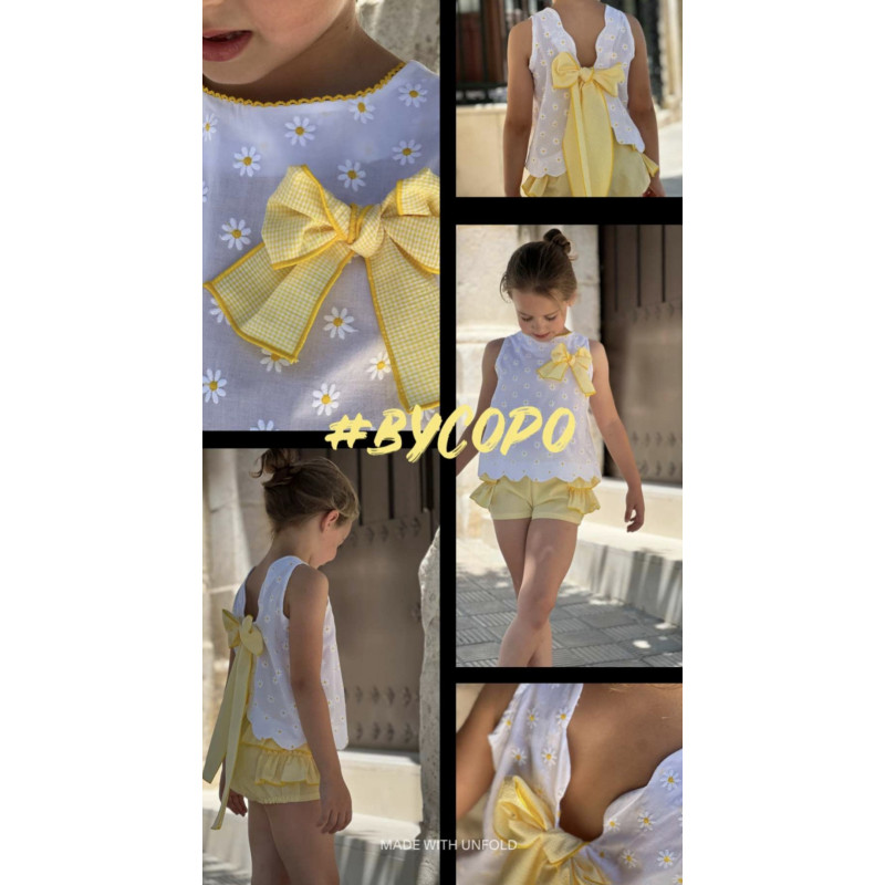 Conjunto infantil de niña margaritas