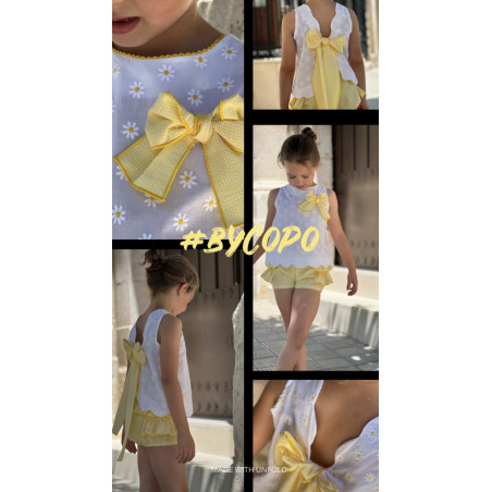 Conjunto infantil de niña margaritas