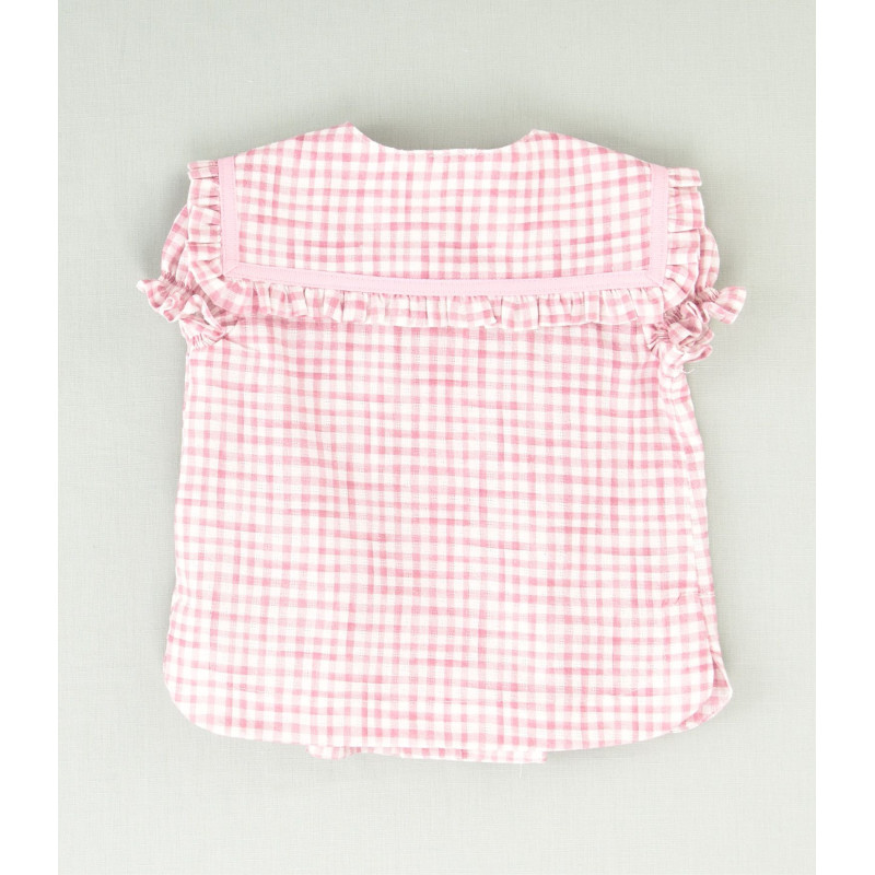 Blusa infantil de niña cuello fantasía