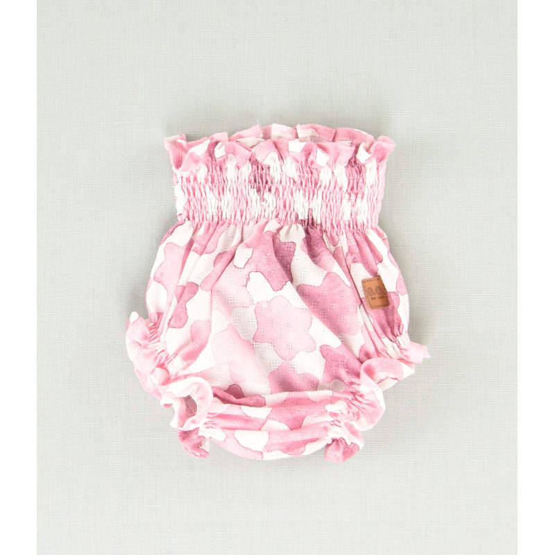 Conjunto de blusa y braguita con estampación vichy y estrellas 18 meses